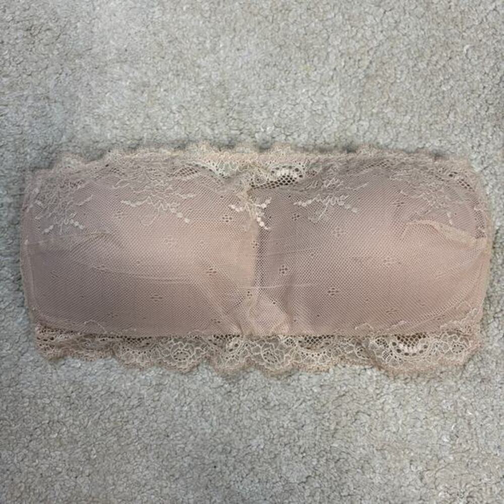 Spanx Women's Undie-Tectable Better Bandeau Bra Lace Nude/Tan Size S